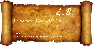 Lipcsei Borbála névjegykártya
